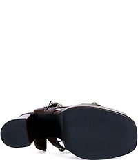 Azalea Wang Elsu Studded Block Heel Platform Sandals