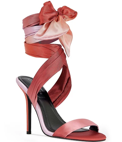 Azalea Wang Elzon Ombre Ankle Wrap Dress Sandals