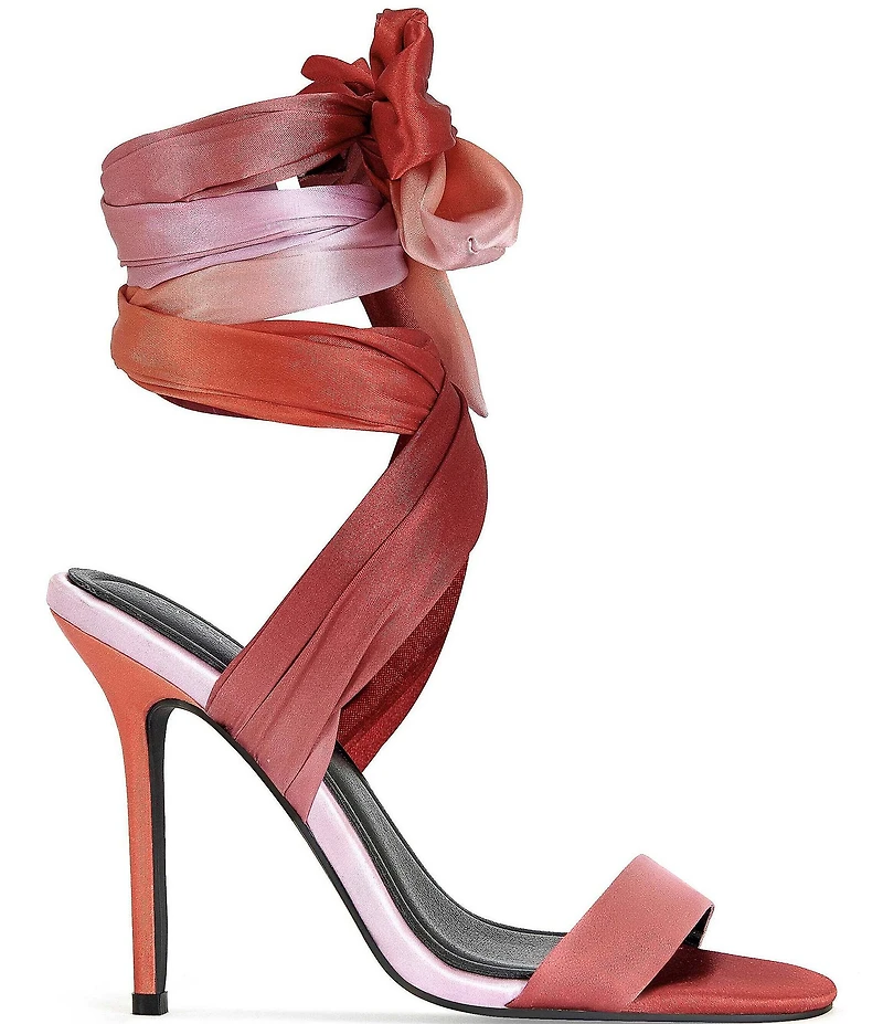 Azalea Wang Elzon Ombre Ankle Wrap Dress Sandals