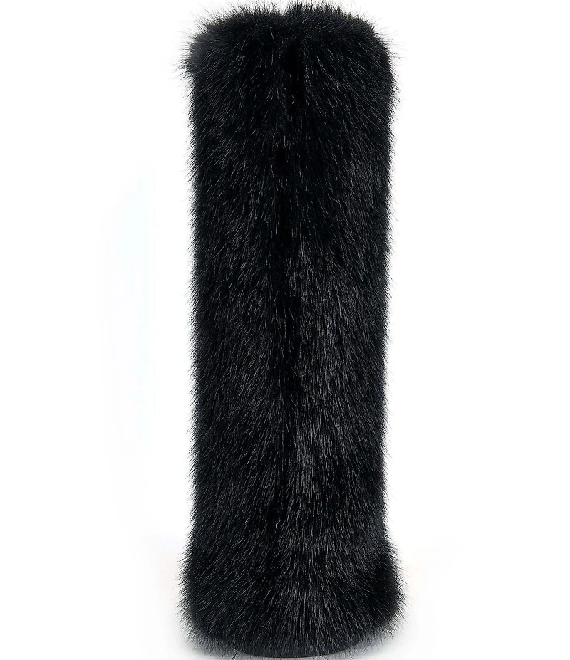 Azalea Wang Emir Faux Fur Platform Tall Boots