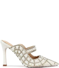 Azalea Wang Enya Pearl Embellished Dress Mules