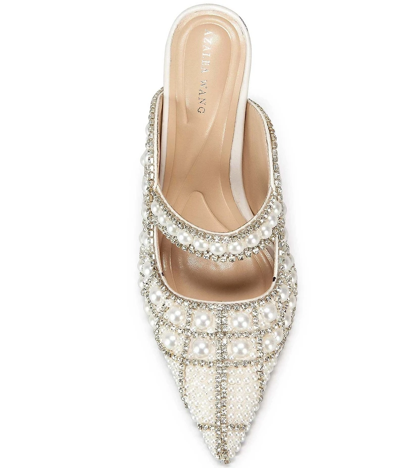 Azalea Wang Enya Pearl Embellished Dress Mules