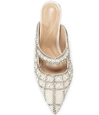 Azalea Wang Enya Pearl Embellished Dress Mules