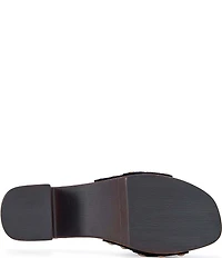 Azalea Wang Epsilon Kiltie Bit Buckle Studded Slide Sandals