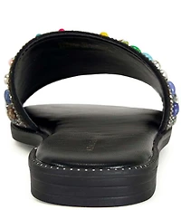 Azalea Wang Essere Rainbow Embellished Flat Sandals