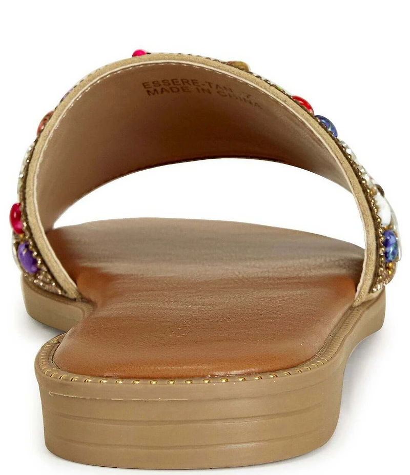 Azalea Wang Essere Rainbow Embellished Flat Sandals