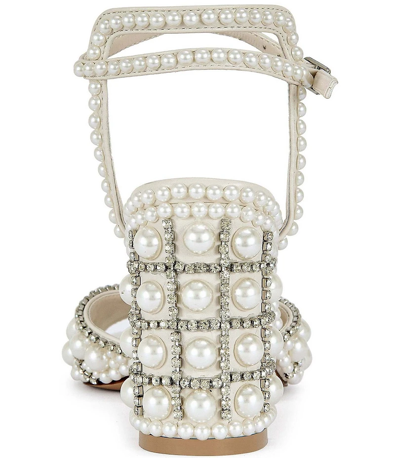 Azalea Wang Esteva Pearl Embellished Dress Sandals