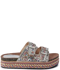 Azalea Wang Ezri Embellished Banded Platform Sandals