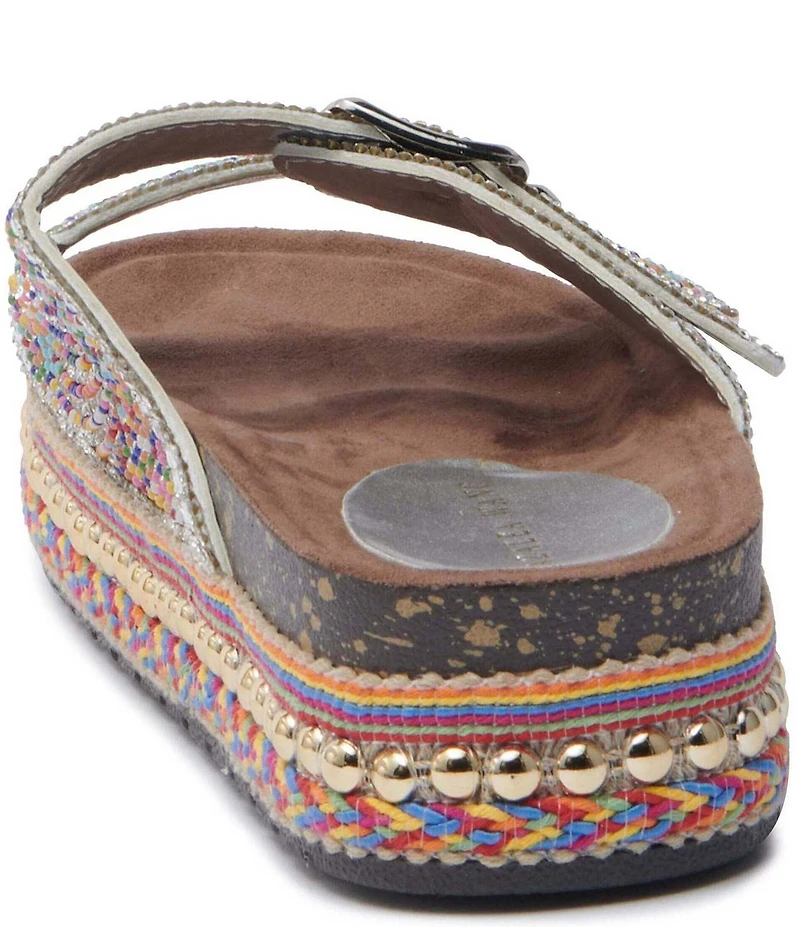 Azalea Wang Ezri Embellished Banded Platform Sandals