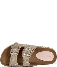 Azalea Wang Ezri Rhinestone Studded Platform Slide Sandals