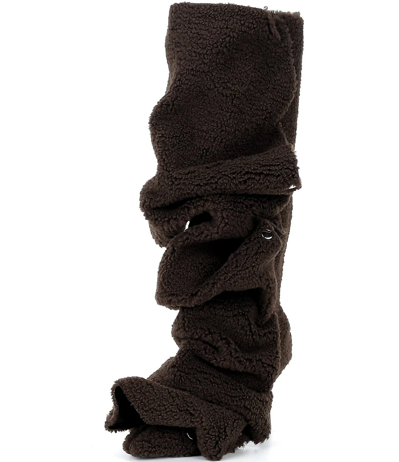 Azalea Wang Fabian Fuzzy Adjustable Snap Tall Boots