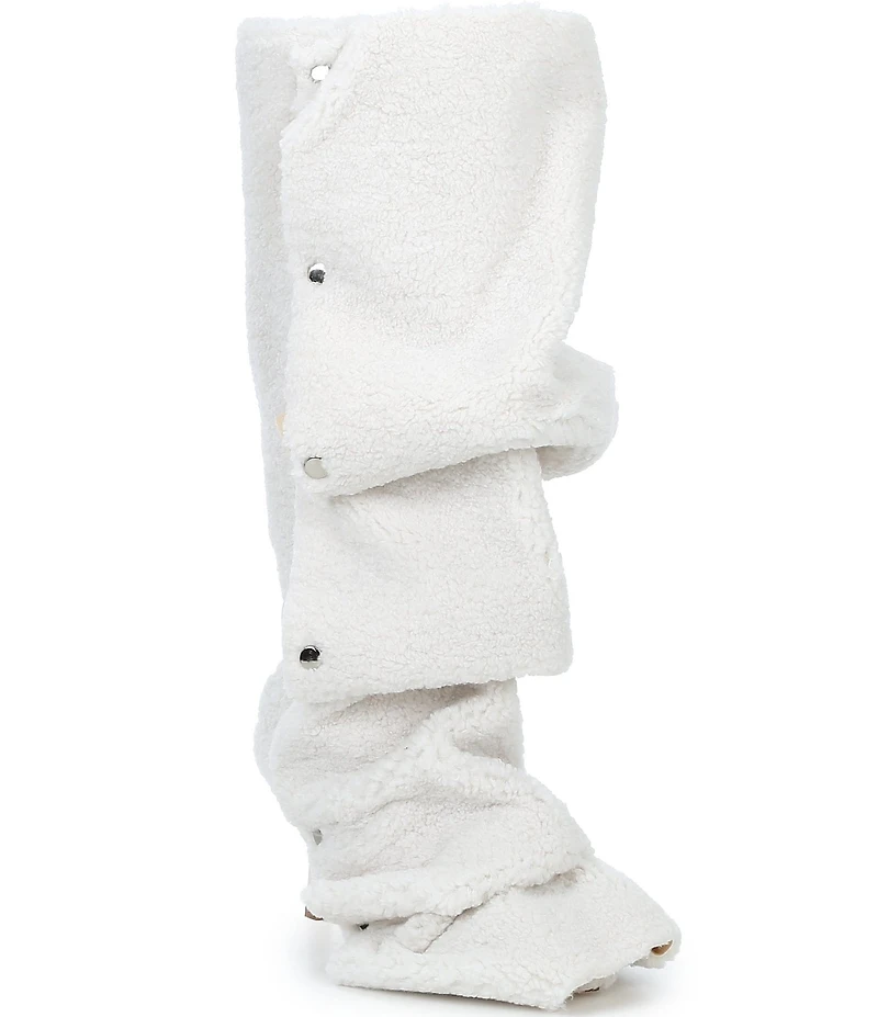 Azalea Wang Fabian Fuzzy Adjustable Snap Tall Boots