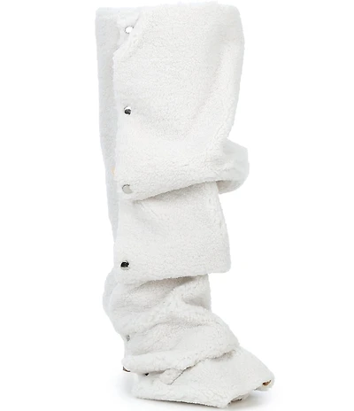 Azalea Wang Fabian Fuzzy Adjustable Snap Tall Boots