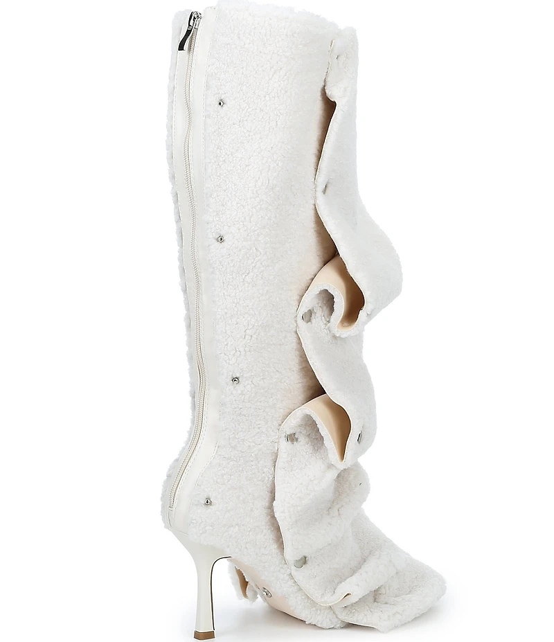 Azalea Wang Fabian Fuzzy Adjustable Snap Tall Boots