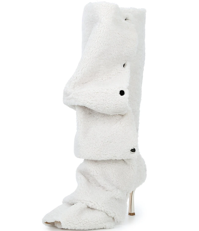 Azalea Wang Fabian Fuzzy Adjustable Snap Tall Boots