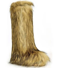 Azalea Wang Fayes Faux Fur Platform Tall Boots