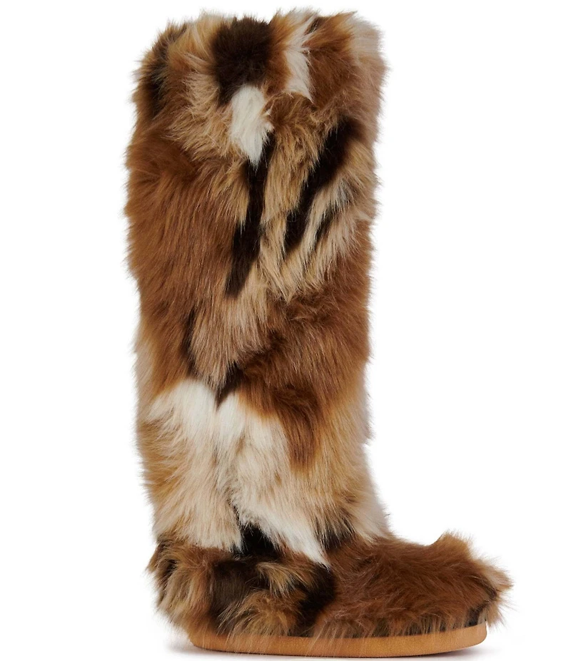 Azalea Wang Fennec Faux Fur Over The Knee Boots