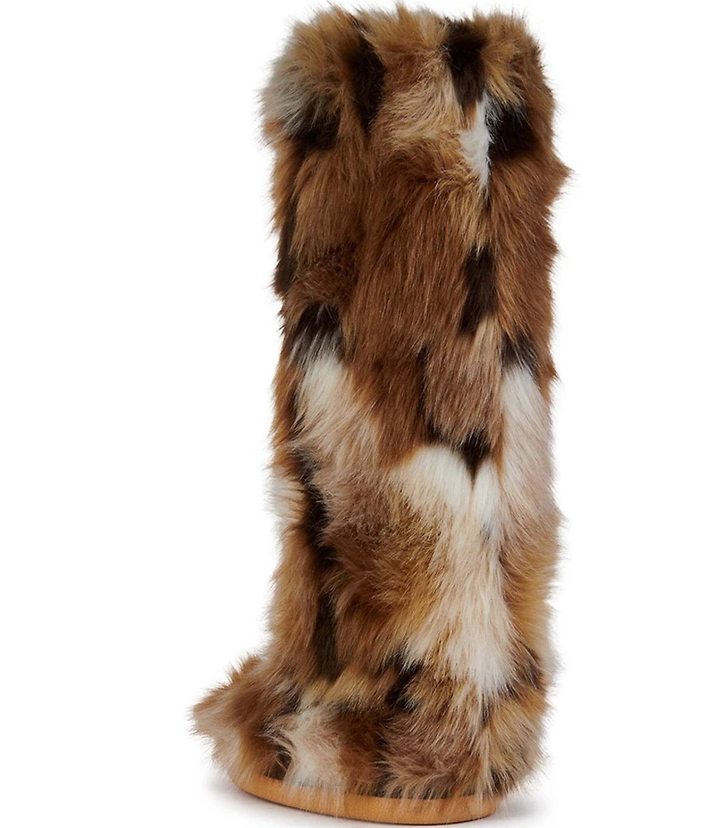 Azalea Wang Fennec Faux Fur Over The Knee Boots