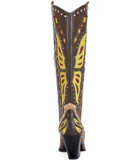 Azalea Wang Flutter Butterfly Western Studded Tall Boots