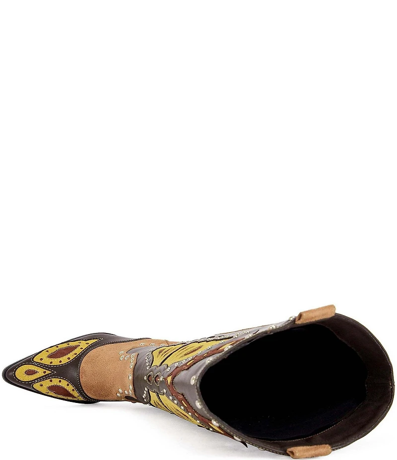 Azalea Wang Flutter Butterfly Western Studded Tall Boots