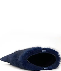 Azalea Wang Friata Faux Fur Pointed Toe Tall Boots