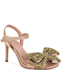 Azalea Wang Gamylle Rhinestone Bow Dress Sandals