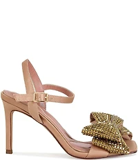 Azalea Wang Gamylle Rhinestone Bow Dress Sandals