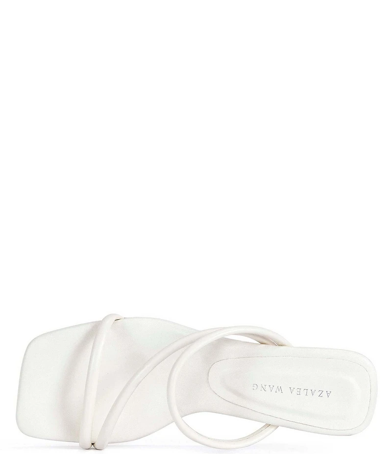 Azalea Wang Genna Square Toe Sculpted Wedge Slide Sandals