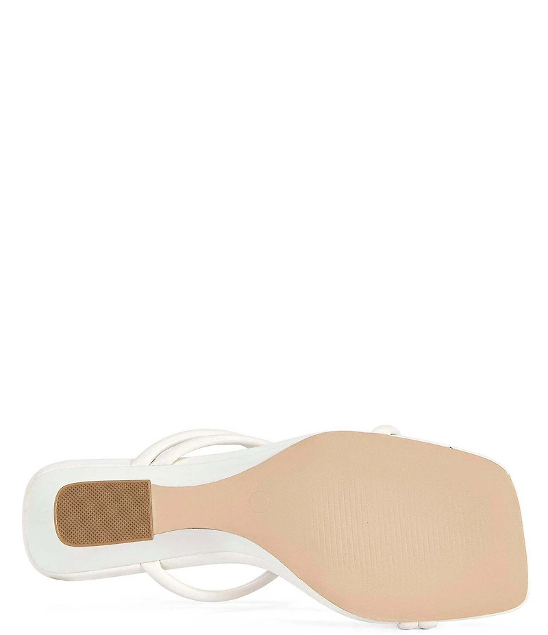 Azalea Wang Genna Square Toe Sculpted Wedge Slide Sandals