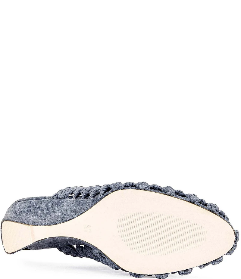 Azalea Wang Gwendolyn Woven Wedge Mules