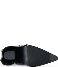 Azalea Wang Hematine Studded Pointed Toe Zip Booties