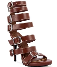 Azalea Wang Hitcham Multi Buckled Belt Straps Sandals