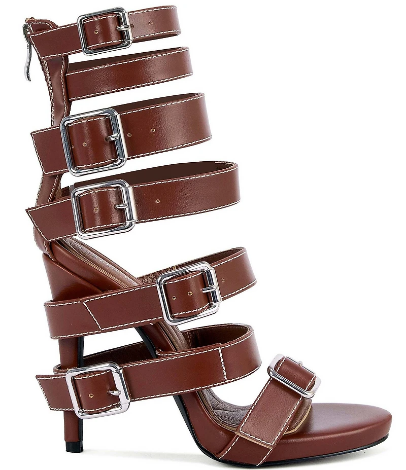 Azalea Wang Hitcham Multi Buckled Belt Straps Sandals