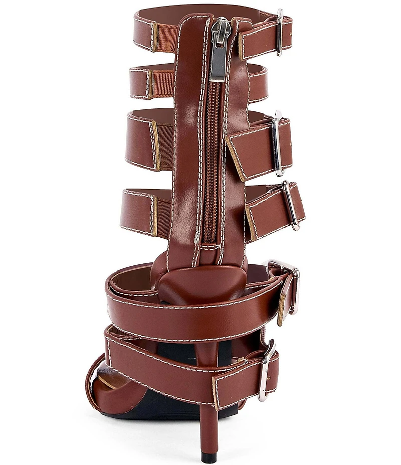 Azalea Wang Hitcham Multi Buckled Belt Straps Sandals