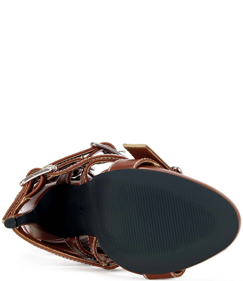 Azalea Wang Hitcham Multi Buckled Belt Straps Sandals