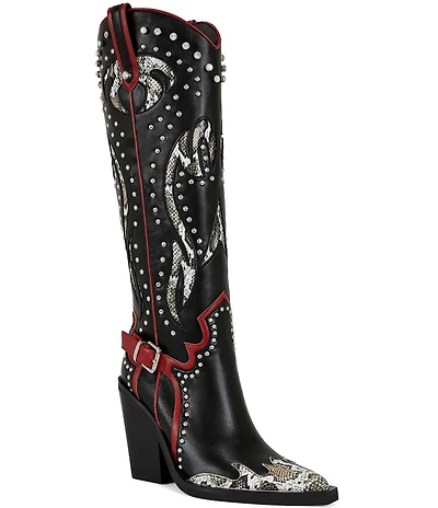 Azalea Wang Hyperion Embellished Western Tall Boots