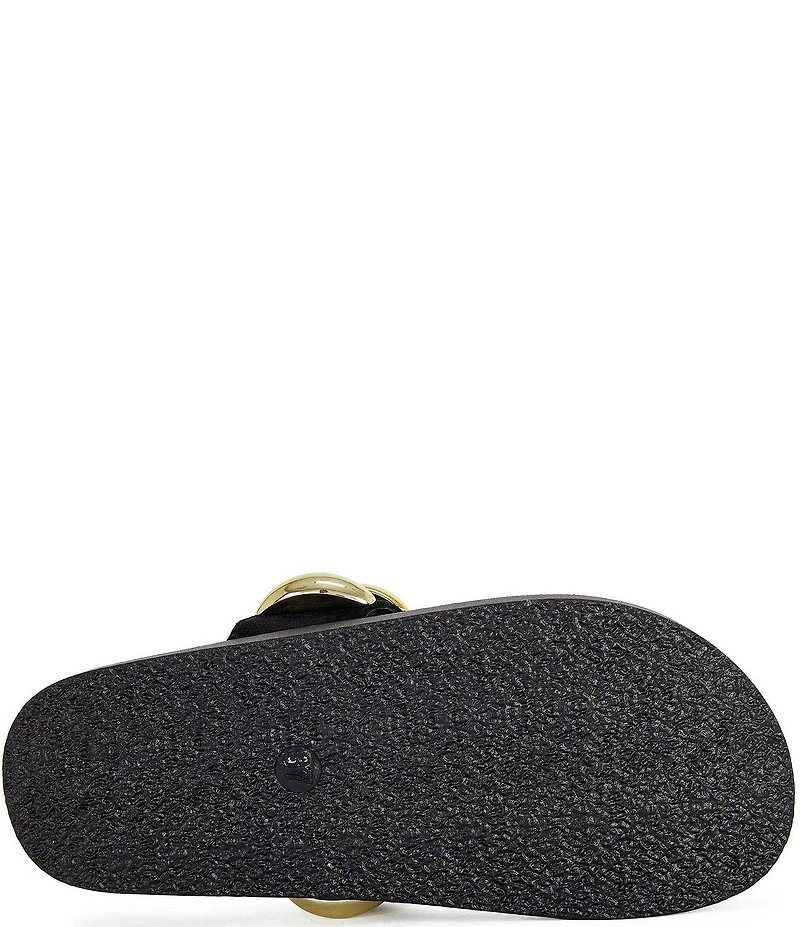 Azalea Wang Impisi Dome Hardware Toe Loop Sandals