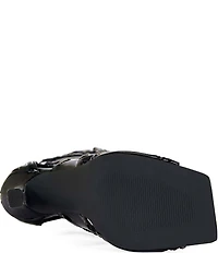 Azalea Wang Indrani High Snake Print Gladiator Sandals