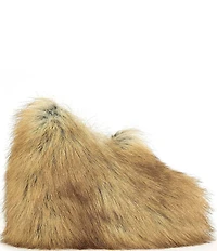 Azalea Wang Jaeke Fox Faux Fur Hidden Platform Wedge Pumps