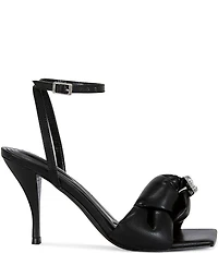 Azalea Wang Jiselle Knotted Jewel Ornament Ankle Strap Dress Sandals