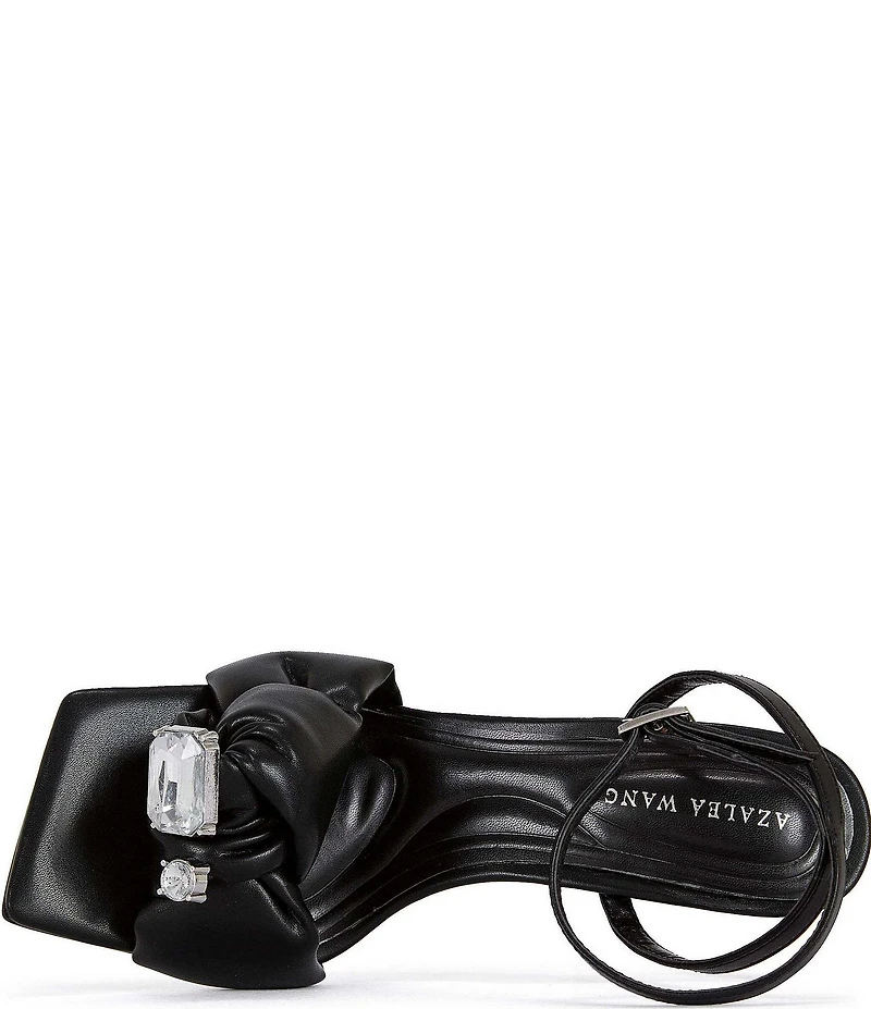 Azalea Wang Jiselle Knotted Jewel Ornament Ankle Strap Dress Sandals