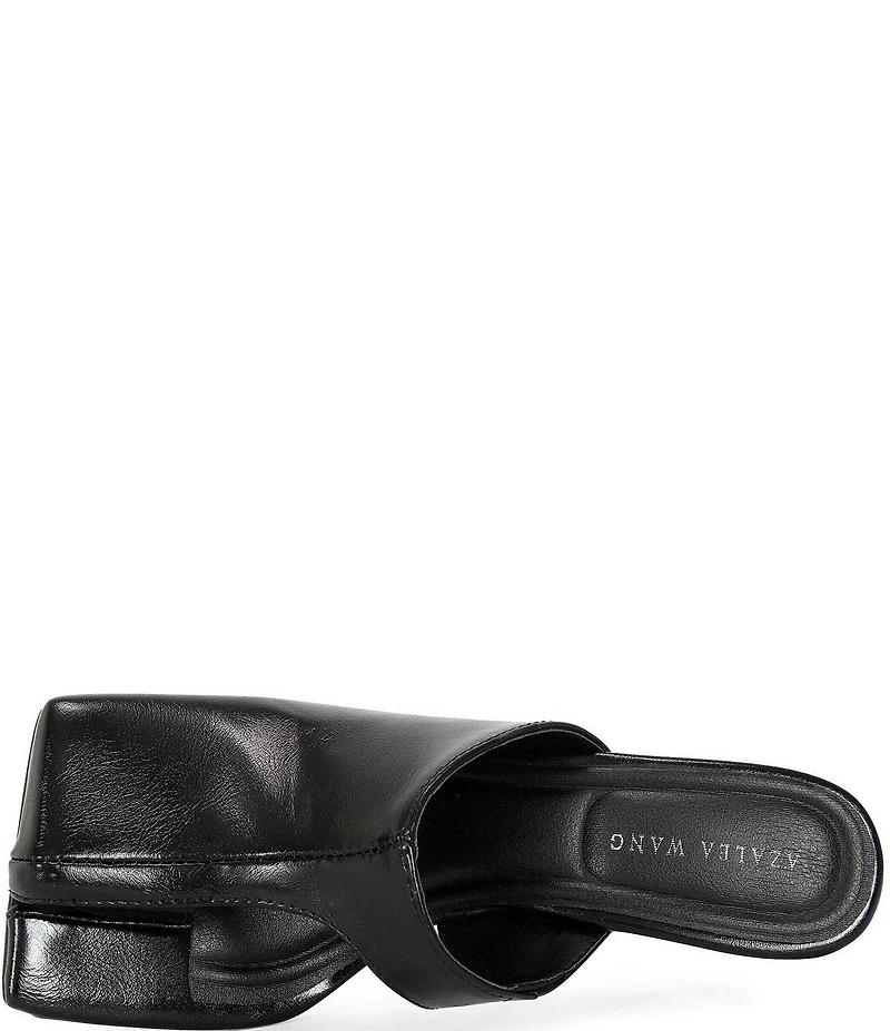 Azalea Wang Jonene Open Square Toe Square Stiletto Mules