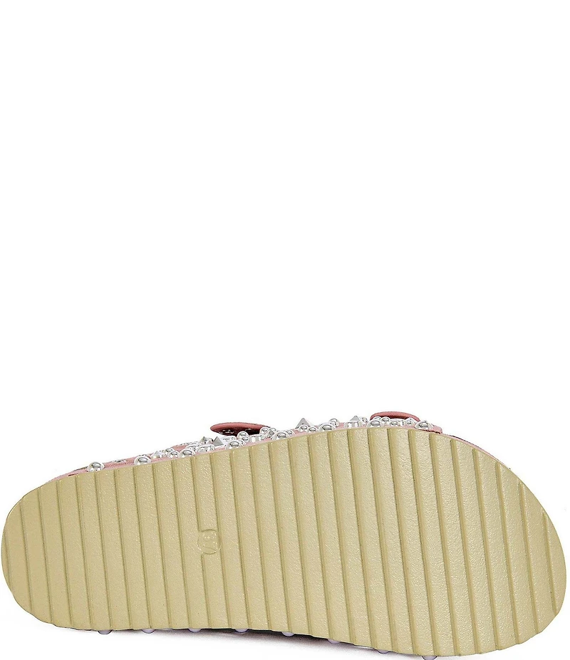 Azalea Wang Kaegan Studded Grommet Platform Slide Sandals