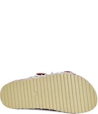 Azalea Wang Kaegan Studded Grommet Platform Slide Sandals