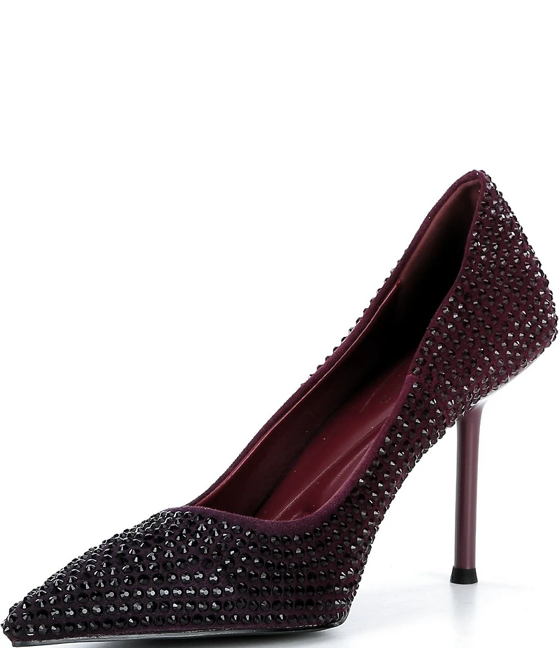 Azalea Wang Kaisseye Rhinestone Pointed Toe Pumps