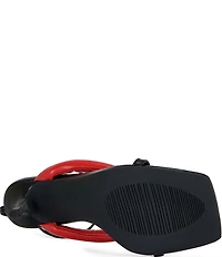 Azalea Wang Kalia Square Toe Thong Ankle Wrap Dress Sandals