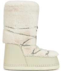 Azalea Wang Karmela Faux Fur High Platform Moon Boots
