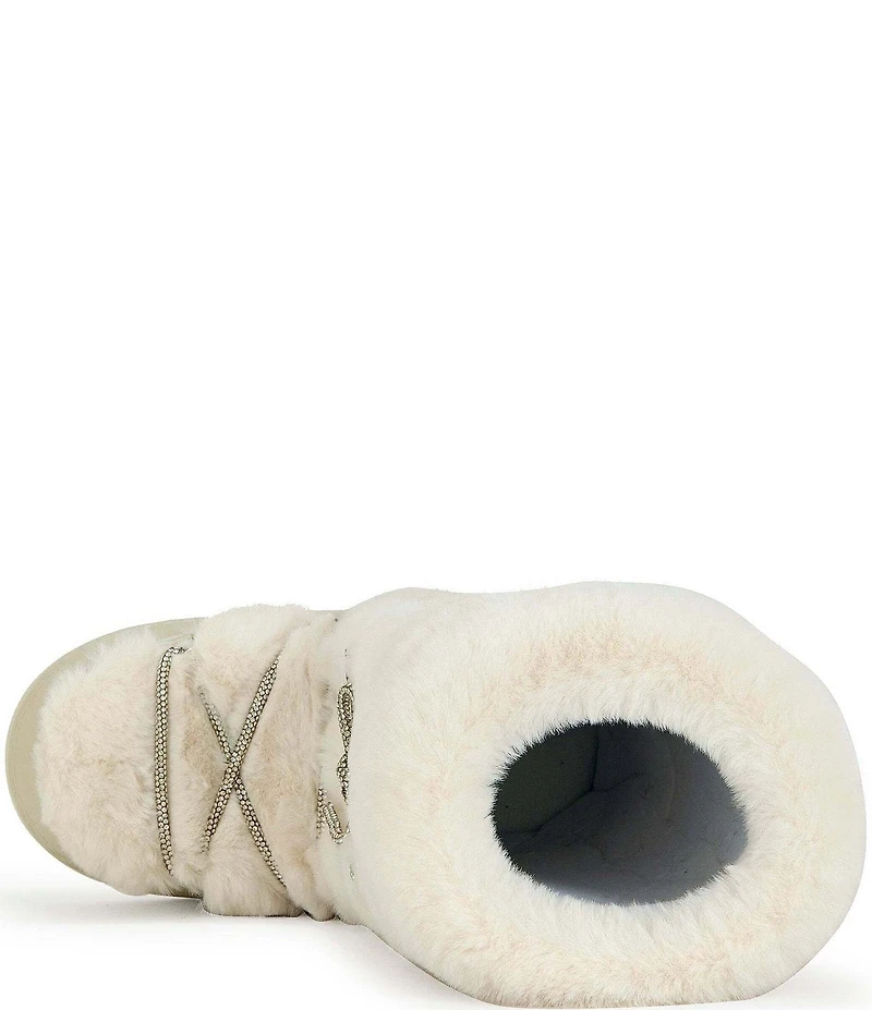 Azalea Wang Karmela Faux Fur High Platform Moon Boots