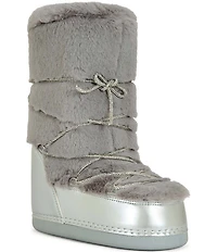 Azalea Wang Karmela Faux Fur High Platform Moon Boots