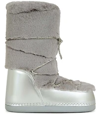 Azalea Wang Karmela Faux Fur High Platform Moon Boots